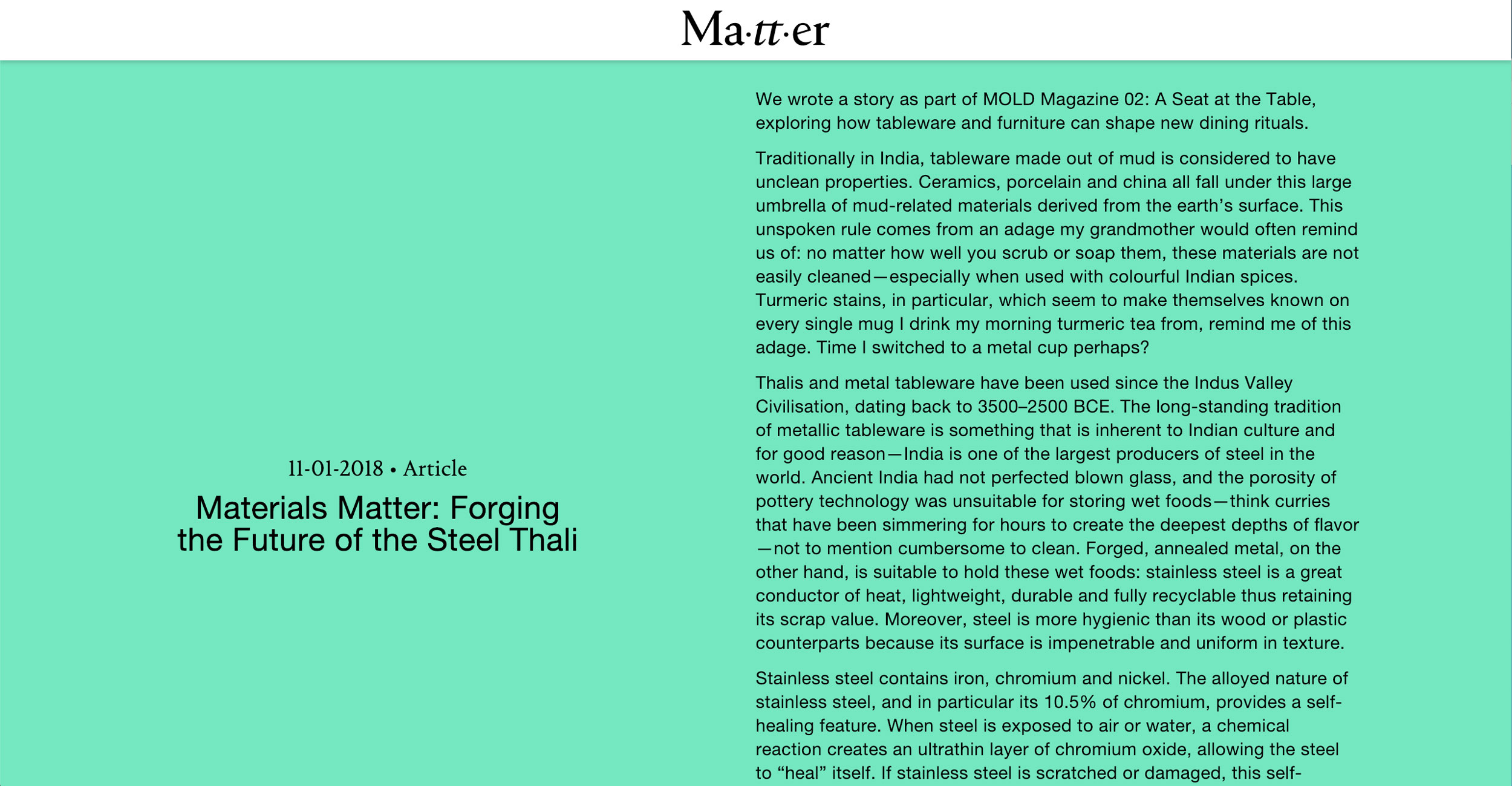 Ma-tt-er - Ma-tt-er Launches new Website